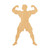Muscle Man Wood Cutout for Crafts, Unfinished Baltic Birch Craft Shape