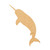 Narwhal Wood Cutout for Crafts, Unfinished Baltic Birch Craft Shape