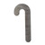 Candy Cane Steel Cutout Shape, Raw Metal Wall Art and Craft Supply