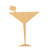 Martini Glass 3 Wood Cutout for Crafts, Unfinished Baltic Birch Craft Shape