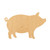 Pig 3 Wood Cutout for Crafts, Unfinished Baltic Birch Craft Shape