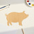 Pig 3 Wood Cutout for Crafts, Unfinished Baltic Birch Craft Shape