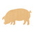 Pig 4 Wood Cutout for Crafts, Unfinished Baltic Birch Craft Shape