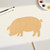 Pig 4 Wood Cutout for Crafts, Unfinished Baltic Birch Craft Shape