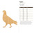 Pigeon Wood Cutout for Crafts, Unfinished Baltic Birch Craft Shape