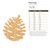 Pine Cone Wood Cutout for Crafts, Unfinished Baltic Birch Craft Shape
