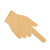 Pointing Finger Wood Cutout for Crafts, Unfinished Baltic Birch Craft Shape