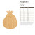 Pomegranate 2 Wood Cutout for Crafts, Unfinished Baltic Birch Craft Shape
