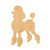 Poodle 1 Wood Cutout for Crafts, Unfinished Baltic Birch Craft Shape