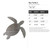 Sea Turtle 5 Steel Cutout Shape, Raw Metal Wall Art and Craft Supply