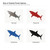 Shark 1 Steel Cutout Shape, Raw Metal Wall Art and Craft Supply