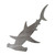 Shark 3 Steel Cutout Shape, Raw Metal Wall Art and Craft Supply