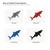Shark 5 Steel Cutout Shape, Raw Metal Wall Art and Craft Supply