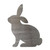 Sitting Bunny 2 Steel Cutout Shape, Raw Metal Wall Art and Craft Supply