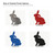 Sitting Bunny 2 Steel Cutout Shape, Raw Metal Wall Art and Craft Supply