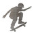 Skater Steel Cutout Shape, Raw Metal Wall Art and Craft Supply