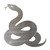 Snake 3 Steel Cutout Shape, Raw Metal Wall Art and Craft Supply