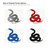 Snake 3 Steel Cutout Shape, Raw Metal Wall Art and Craft Supply