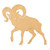 Ram 2 Wood Cutout for Crafts, Unfinished Baltic Birch Craft Shape