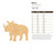 Rhino Wood Cutout for Crafts, Unfinished Baltic Birch Craft Shape