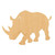 Rhinoceros Wood Cutout for Crafts, Unfinished Baltic Birch Craft Shape