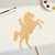 Rider On Horse Wood Cutout for Crafts, Unfinished Baltic Birch Craft Shape