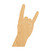 Rock Out Hand 1 Wood Cutout for Crafts, Unfinished Baltic Birch Craft Shape