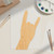 Rock Out Hand 1 Wood Cutout for Crafts, Unfinished Baltic Birch Craft Shape