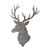 Stag Head Steel Cutout Shape, Raw Metal Wall Art and Craft Supply