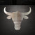 Steer Head Steel Cutout Shape, Raw Metal Wall Art and Craft Supply