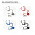 Stethescope Steel Cutout Shape, Raw Metal Wall Art and Craft Supply