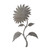 Sunflower Side Steel Cutout Shape, Raw Metal Wall Art and Craft Supply