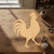 Rooster 2 Wood Cutout for Crafts, Unfinished Baltic Birch Craft Shape