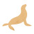 Sea Lion Wood Cutout for Crafts, Unfinished Baltic Birch Craft Shape