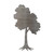 Tree Steel Cutout Shape, Raw Metal Wall Art and Craft Supply