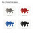 Triceratops 2 Steel Cutout Shape, Raw Metal Wall Art and Craft Supply