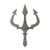 Trident Steel Cutout Shape, Raw Metal Wall Art and Craft Supply