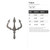 Trident Steel Cutout Shape, Raw Metal Wall Art and Craft Supply