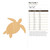 Sea Turtle 1 Wood Cutout for Crafts, Unfinished Baltic Birch Craft Shape