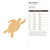 Sea Turtle 2 Wood Cutout for Crafts, Unfinished Baltic Birch Craft Shape
