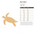 Sea Turtle 4 Wood Cutout for Crafts, Unfinished Baltic Birch Craft Shape