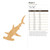 Shark 3 Wood Cutout for Crafts, Unfinished Baltic Birch Craft Shape