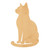 Sitting Cat 1 Wood Cutout for Crafts, Unfinished Baltic Birch Craft Shape