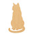 Sitting Cat 2 Wood Cutout for Crafts, Unfinished Baltic Birch Craft Shape