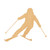 Skier 1 Wood Cutout for Crafts, Unfinished Baltic Birch Craft Shape