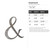 Ampersand Steel Cutout Shape, Raw Metal Wall Art and Craft Supply