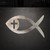 Christian Fish Steel Cutout Shape, Raw Metal Wall Art and Craft Supply