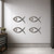 Christian Fish Steel Cutout Shape, Raw Metal Wall Art and Craft Supply