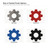 Gear 10 Steel Cutout Shape, Raw Metal Wall Art and Craft Supply