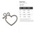 Heart Bow Steel Cutout Shape, Raw Metal Wall Art and Craft Supply